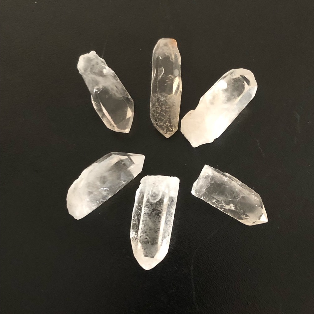 Quartz Rock Clear Crystals Lot of 6